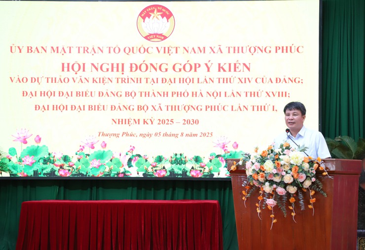 Ủy ban MTTQ Việt Nam xã Thượng Phúc lấy ý kiến đóng góp vào Dự thảo văn kiện Đại hội Đảng bộ các cấp- Ảnh 3.