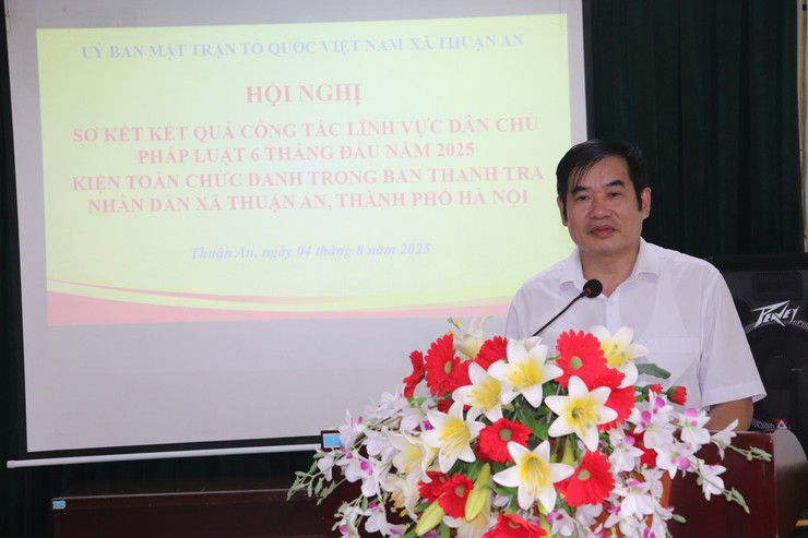 Ủy ban MTTQ Việt Nam xã Thuận An sơ kết hoạt động Thanh tra Nhân dân 6 tháng đầu năm 2025- Ảnh 3.