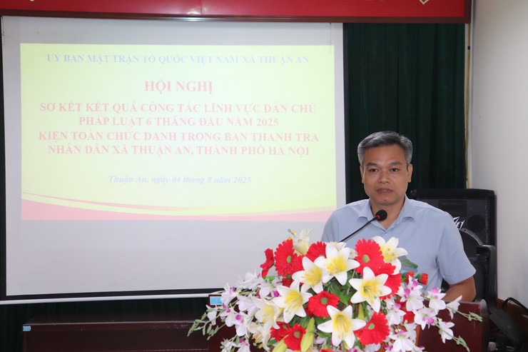 Ủy ban MTTQ Việt Nam xã Thuận An sơ kết hoạt động Thanh tra Nhân dân 6 tháng đầu năm 2025- Ảnh 4.