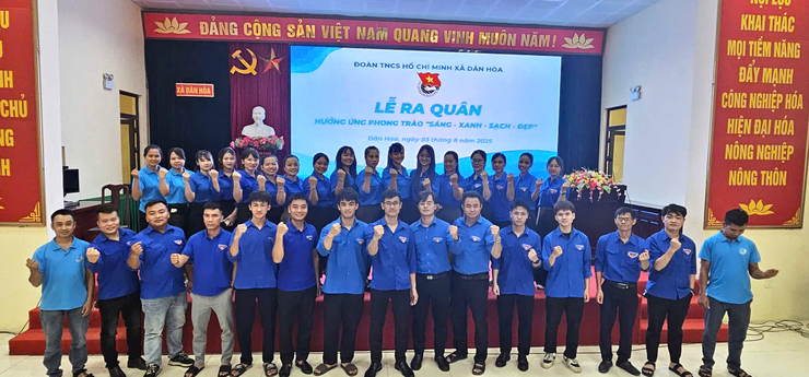 ĐOÀN THANH NIÊN XÃ DÂN HÒA RA QUÂN HƯỞNG ỨNG PHONG TRÀO “SÁNG – XANH – SẠCH – ĐẸP”: LAN TỎA Ý THỨC VÌ MỘT MÔI TRƯỜNG XANH- Ảnh 1.