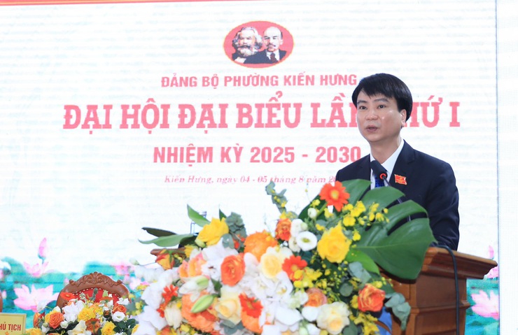 Đại hội Đại biểu Đảng bộ phường Kiến Hưng lần thứ I, nhiệm kỳ 2025- 2030 thành công rực rỡ- Ảnh 2.