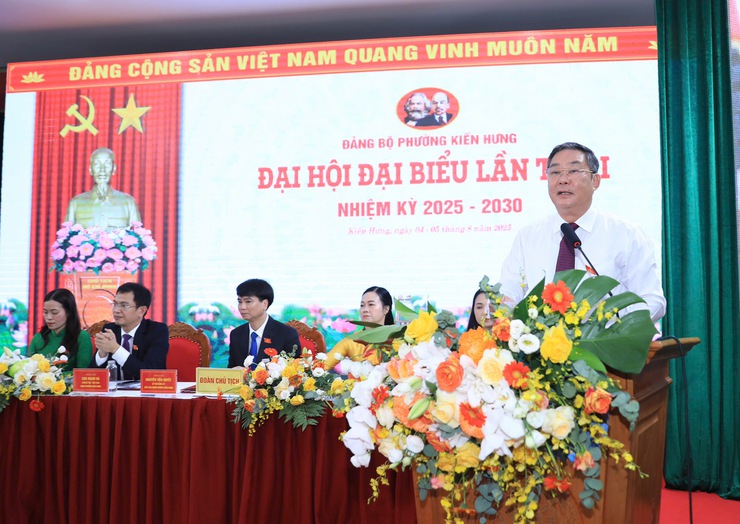 Đại hội Đại biểu Đảng bộ phường Kiến Hưng lần thứ I, nhiệm kỳ 2025- 2030 thành công rực rỡ- Ảnh 3.