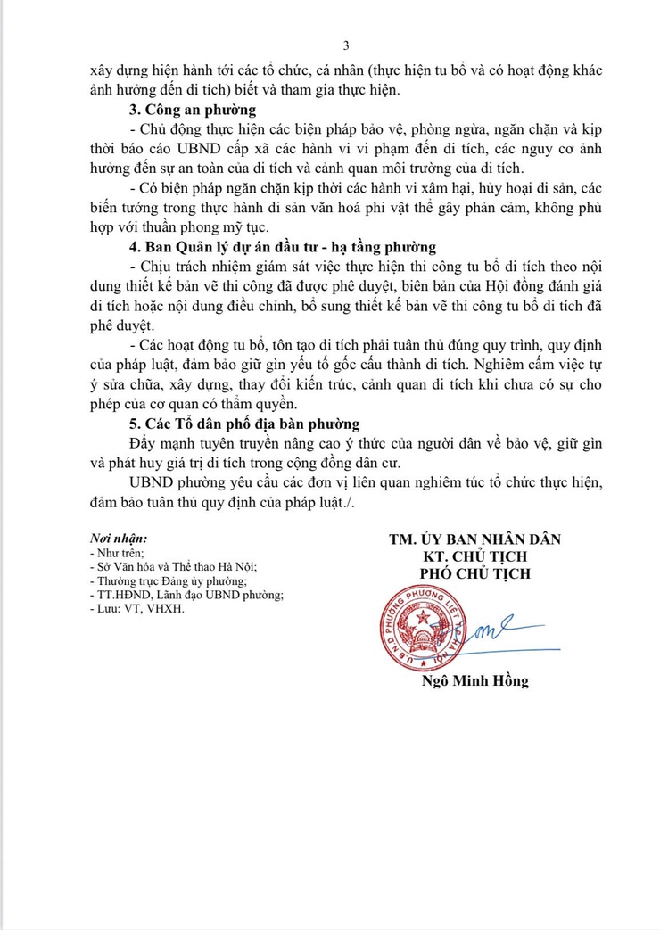 Tăng cường công tác quản lý, bảo vệ, phát huy giá trị di tích trên địa bàn phường Phương Liệt- Ảnh 3.