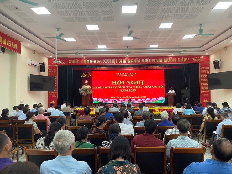 UBND xã Thiên Lộc tổ chức Hội nghị triển khai công tác hòa giải ở cơ sở năm 2025- Ảnh 1.