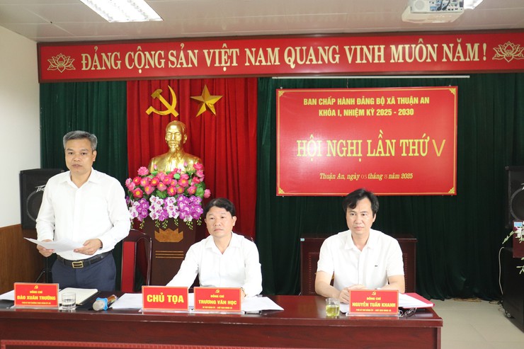 Hội nghị Ban Chấp hành Đảng bộ xã Thuận An lần thứ V- Ảnh 1.
