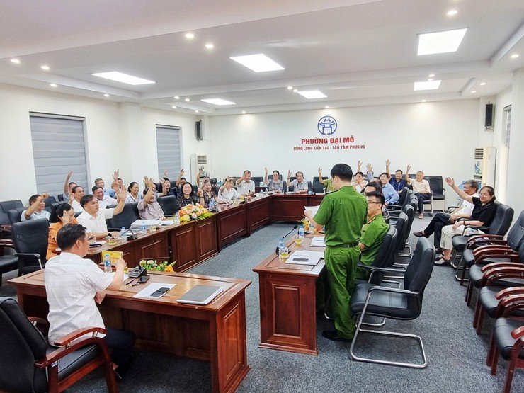 Phường Đại Mỗ thành lập Hội đồng và tổ chức xét tuyển lực lượng tham gia bảo vệ an ninh, trật tự ở cơ sở - Ảnh 3.