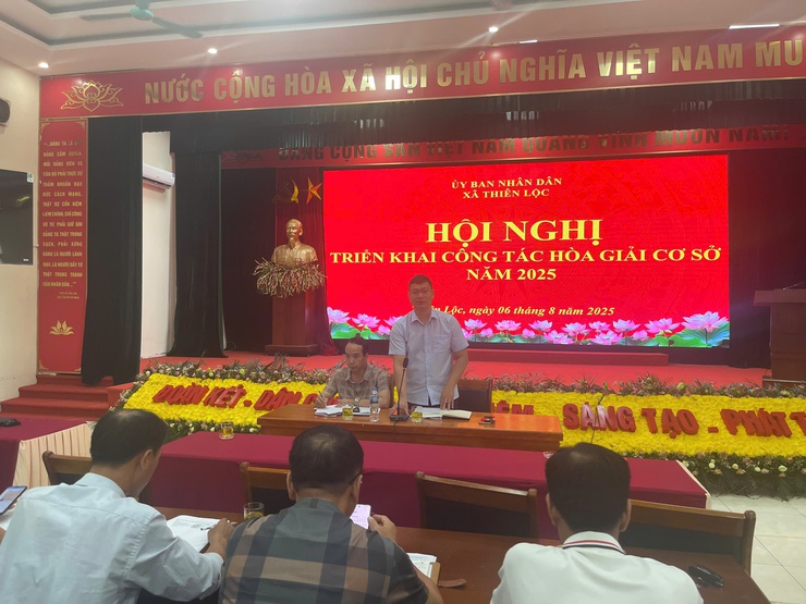 UBND xã Thiên Lộc tổ chức Hội nghị triển khai công tác hòa giải ở cơ sở năm 2025- Ảnh 3.