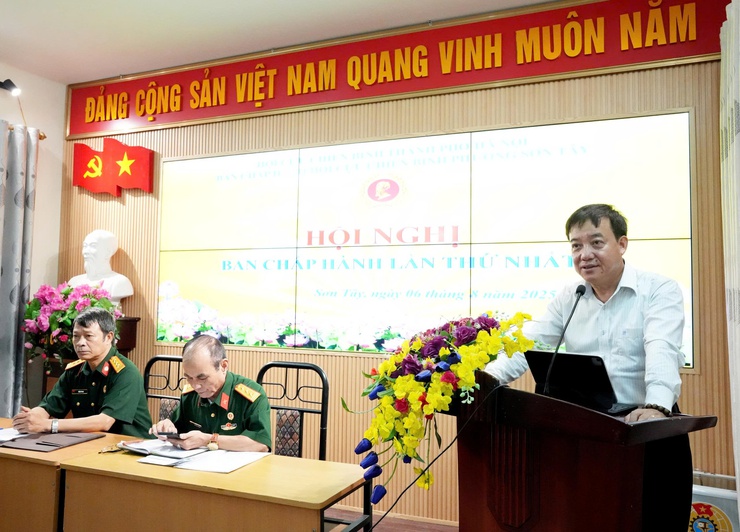 Hội nghị lần thứ nhất Ban chấp hành Hội CCB phường Sơn Tây.- Ảnh 4.