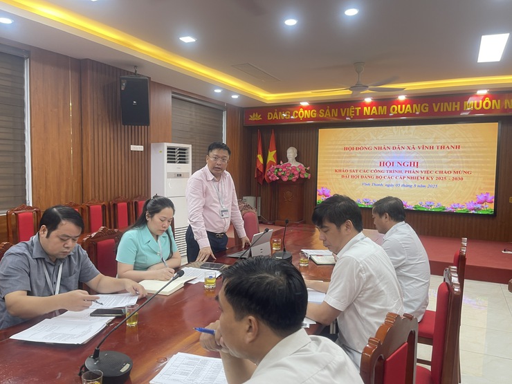 HĐND xã Vĩnh Thanh tổ chức hội nghị khảo sát các công trình, phần việc chào mừng đại hội Đảng bộ các cấp nhiệm kỳ 2025 – 2030.- Ảnh 1.