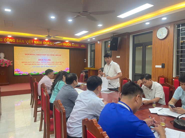 HĐND xã Vĩnh Thanh tổ chức hội nghị khảo sát các công trình, phần việc chào mừng đại hội Đảng bộ các cấp nhiệm kỳ 2025 – 2030.- Ảnh 2.