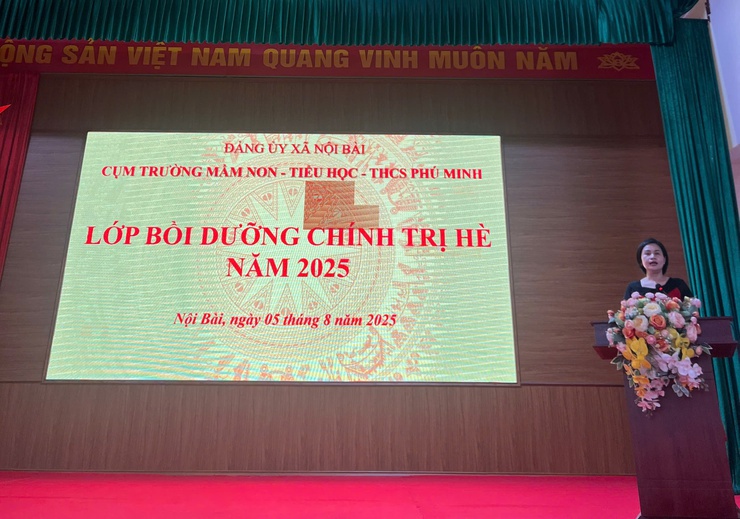 Bồi dưỡng chính trị hè đối với đội ngũ cán bộ quản lý giáo dục, giáo viên, nhân viên các trường Mầm non, Tiểu học, THCS Phú Minh- Ảnh 3.