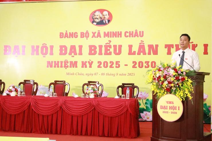 Khai mạc Đại hội đại biểu Đảng bộ xã Minh Châu lần thứ I: Dấu mốc cho chặng đường phát triển mới.- Ảnh 3.