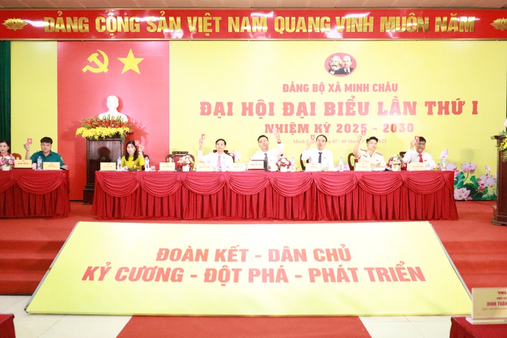 Khai mạc Đại hội đại biểu Đảng bộ xã Minh Châu lần thứ I: Dấu mốc cho chặng đường phát triển mới.- Ảnh 5.