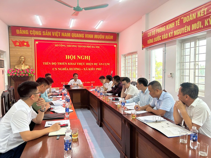 Đoàn công tác của Sở công thương Hà Nội kiểm tra tiến độ triển khai Dự án Cụm công nghiệp Nghĩa Hương, xã Kiều Phú- Ảnh 1.