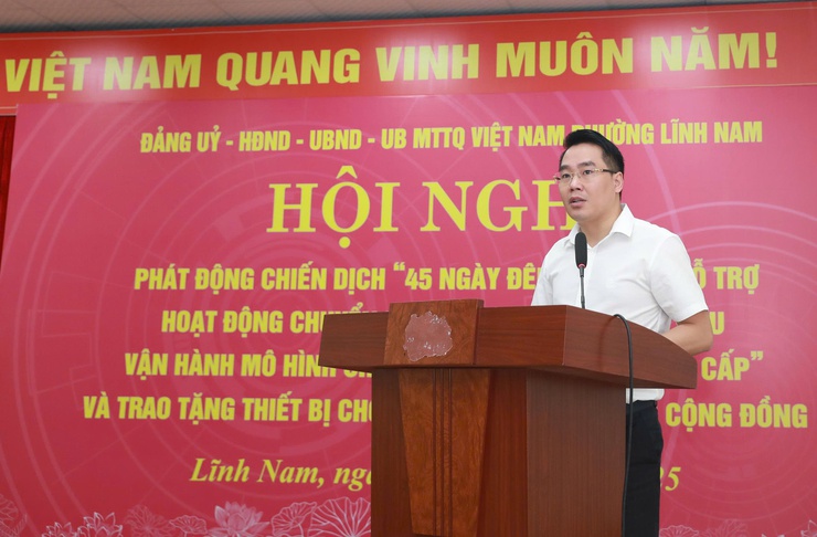 Phường Lĩnh Nam quyết tâm tạo đột phá trong chuyển đổi số với chiến dịch “45 ngày đêm”- Ảnh 1.