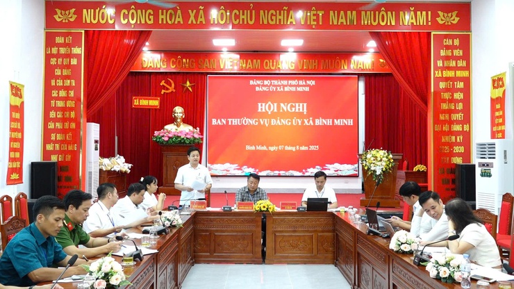 Ban Thường vụ Đảng ủy xã Bình Minh tổ chức hội nghị triển khai các nhiệm vụ trọng tâm trong thời gian tới.- Ảnh 1.