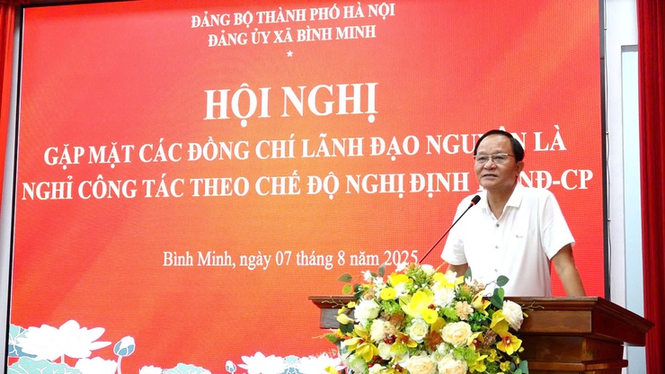 Bình Minh tổ chức gặp mặt các đồng chí nguyên là lãnh đạo huyện Thanh Oai, nguyên là lãnh đạo xã nghỉ công tác theo Nghị định 178/2024/NĐ- CP  của Chính Phủ.- Ảnh 3.