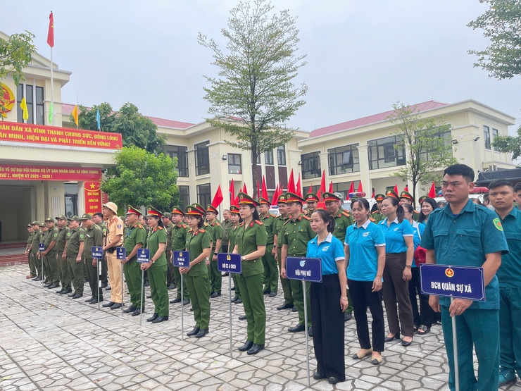 UBND XÃ VĨNH THANH TỔ CHỨC LỄ RA QUÂN ĐẢM BẢO TRẬT TỰ ĐÔ THỊ, TRẬT TỰ CÔNG CỘNG, PHÒNG CHỐNG TỘI PHẠM, ĐẢM BẢO AN NINH, AN TOÀN ĐẠI HỘI ĐẢNG CÁC CẤP- Ảnh 7.