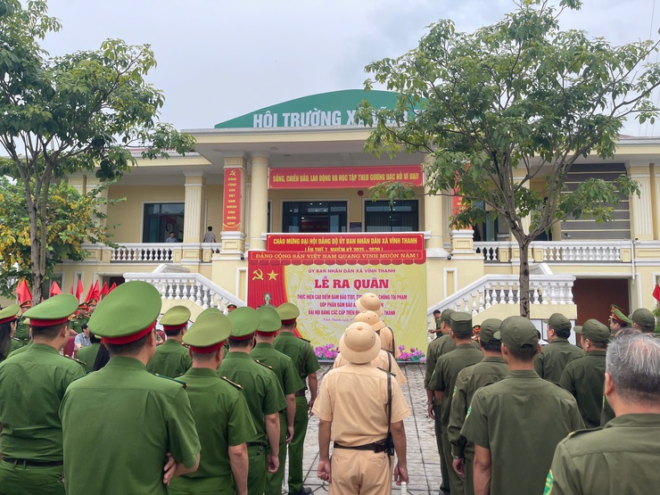 UBND XÃ VĨNH THANH TỔ CHỨC LỄ RA QUÂN ĐẢM BẢO TRẬT TỰ ĐÔ THỊ, TRẬT TỰ CÔNG CỘNG, PHÒNG CHỐNG TỘI PHẠM, ĐẢM BẢO AN NINH, AN TOÀN ĐẠI HỘI ĐẢNG CÁC CẤP- Ảnh 8.