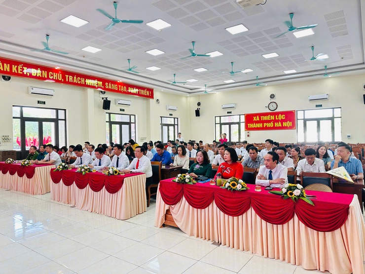 Đảng bộ xã Thiên Lộc tổ chức Hội nghị tổng kết công tác tổ chức Đại hội Đảng bộ xã lần thứ I, nhiệm kỳ 2025 - 2030- Ảnh 1.