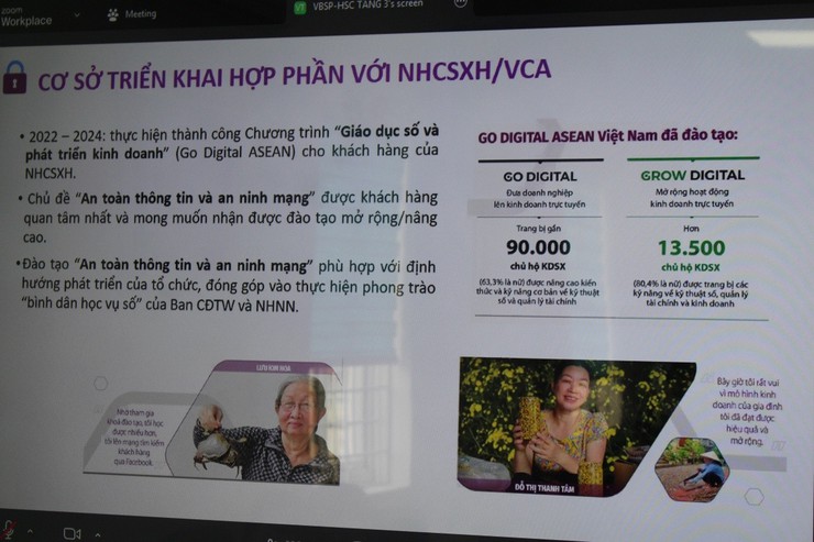 Ngân hàng Chính sách xã hội Chương Mỹ: Tham dự hội nghị trực tuyến tập huấn triển khai khóa học “An toàn số”- Ảnh 2.