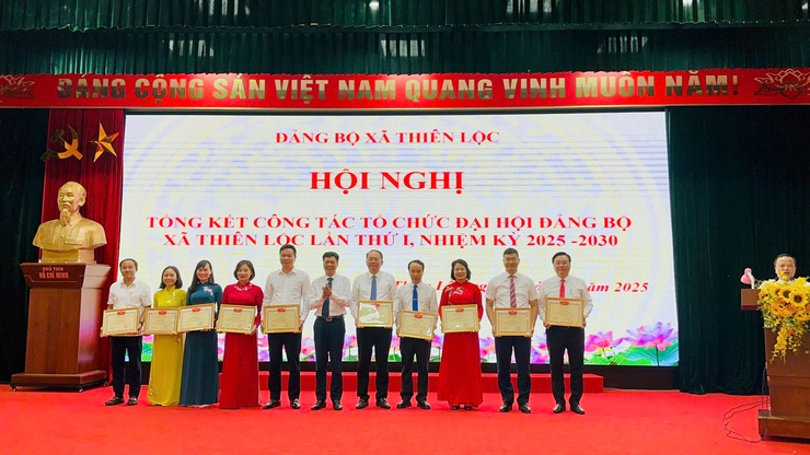 Đảng bộ xã Thiên Lộc tổ chức Hội nghị tổng kết công tác tổ chức Đại hội Đảng bộ xã lần thứ I, nhiệm kỳ 2025 - 2030- Ảnh 8.