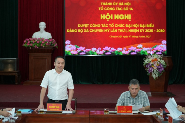 Đoàn công tác số 14 của Thành uỷ duyệt công tác tổ chức Đại hội đại biểu Đảng bộ xã Chuyên Mỹ lần thứ I, nhiệm kỳ 2025-2030- Ảnh 4.