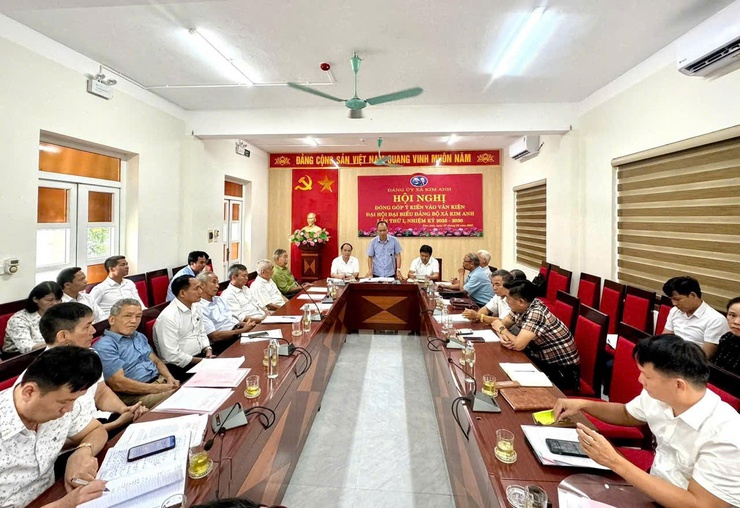 Đảng ủy xã Kim Anh tổ chức hội nghị lấy ý kiến các đồng chí nguyên lãnh đạo chủ chốt xã góp ý vào dự thảo Báo cáo chính trị Đại hội Đại biểu Đảng bộ xã lần thứ nhất, nhiệm kỳ 2025-2030.- Ảnh 7.