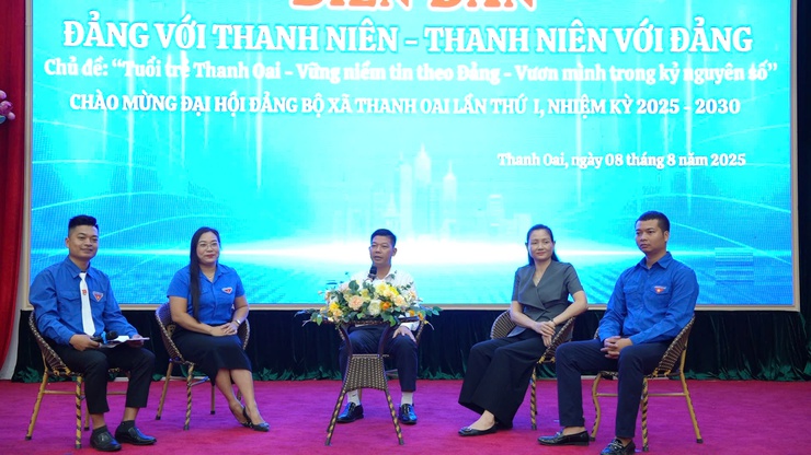 Diễn đàn "Đảng với Thanh niên – Thanh niên với Đảng" - Lan tỏa tinh thần tiên phong của tuổi trẻ Thanh Oai- Ảnh 8.