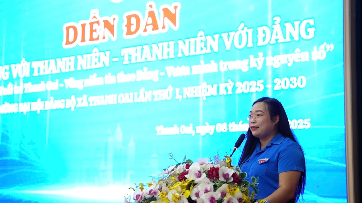 Diễn đàn "Đảng với Thanh niên – Thanh niên với Đảng" - Lan tỏa tinh thần tiên phong của tuổi trẻ Thanh Oai- Ảnh 6.