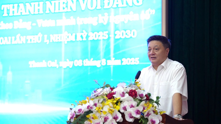 Diễn đàn "Đảng với Thanh niên – Thanh niên với Đảng" - Lan tỏa tinh thần tiên phong của tuổi trẻ Thanh Oai- Ảnh 7.