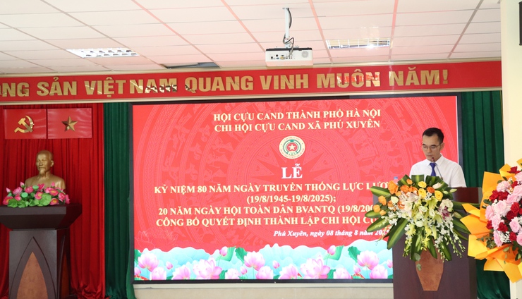 Lễ Công bố Quyết định thành lập chi Hội Cựu Công an nhân dân xã Phú Xuyên- Ảnh 3.