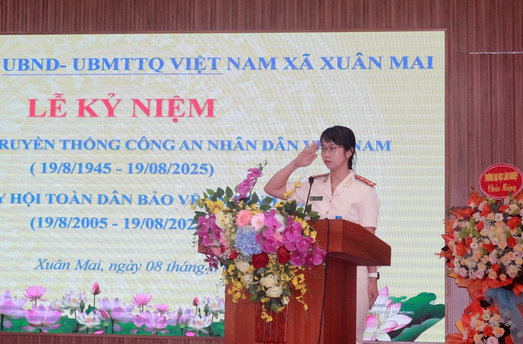 Xuân Mai tổ chức lễ kỷ niệm 80 năm Ngày truyền thống Công an nhân dân Việt Nam, 20 năm Ngày hội toàn dân bảo vệ an ninh Tổ quốc- Ảnh 6.