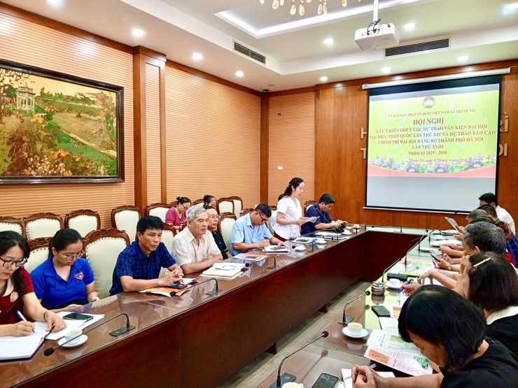 Ủy ban MTTQ Việt Nam xã Thanh Trì: Lấy ý kiến đóng góp vào Dự thảo Văn kiện Đại hội lần thứ XIV của Đảng và Đại hội Đảng bộ thành phố Hà Nội lần thứ XVIII, nhiệm kỳ 2025 - 2030- Ảnh 2.