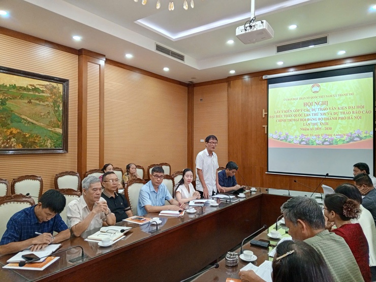 Ủy ban MTTQ Việt Nam xã Thanh Trì: Lấy ý kiến đóng góp vào Dự thảo Văn kiện Đại hội lần thứ XIV của Đảng và Đại hội Đảng bộ thành phố Hà Nội lần thứ XVIII, nhiệm kỳ 2025 - 2030- Ảnh 4.