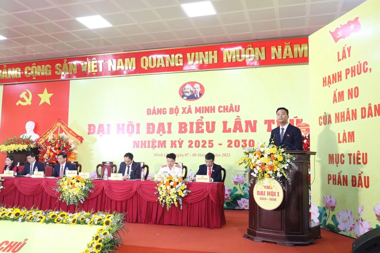 Đại hội Đại biểu Đảng bộ xã Minh Châu lần thứ I, nhiệm kỳ 2025 - 2030: vững bước trên hành trình xanh, văn minh, hạnh phúc- Ảnh 4.