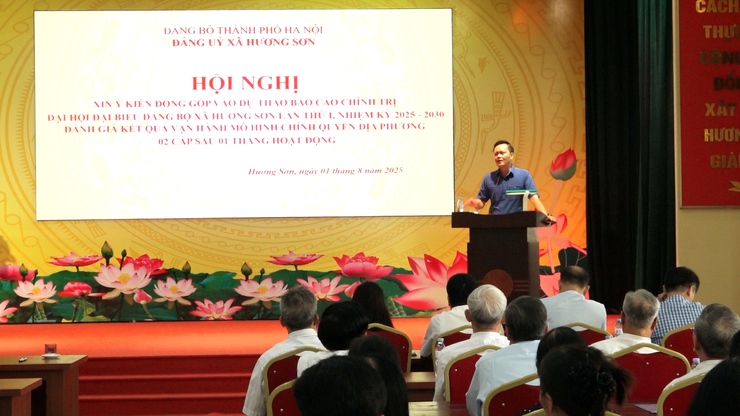 Đại hội Đảng bộ xã Hương Sơn lần thứ nhất hướng tới phát triển bền vững và toàn diện- Ảnh 1.