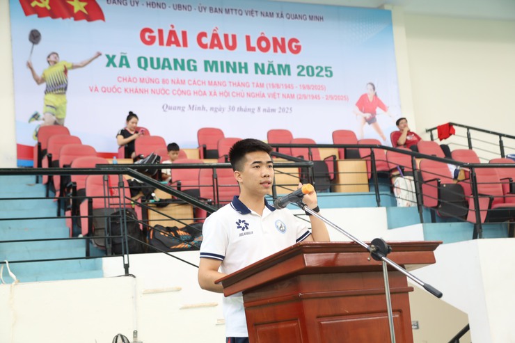 Sôi nổi Giải cầu lông xã Quang Minh chào mừng 80 năm Quốc khánh 2/9- Ảnh 3.