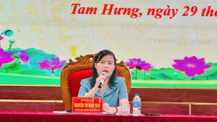 ĐẢNG ỦY XÃ TAM HƯNG TỔ CHỨC HỘI NGHỊ GIAO BAN BÍ THƯ CÁC CHI, ĐẢNG BỘ TRỰC THUỘC- Ảnh 1.