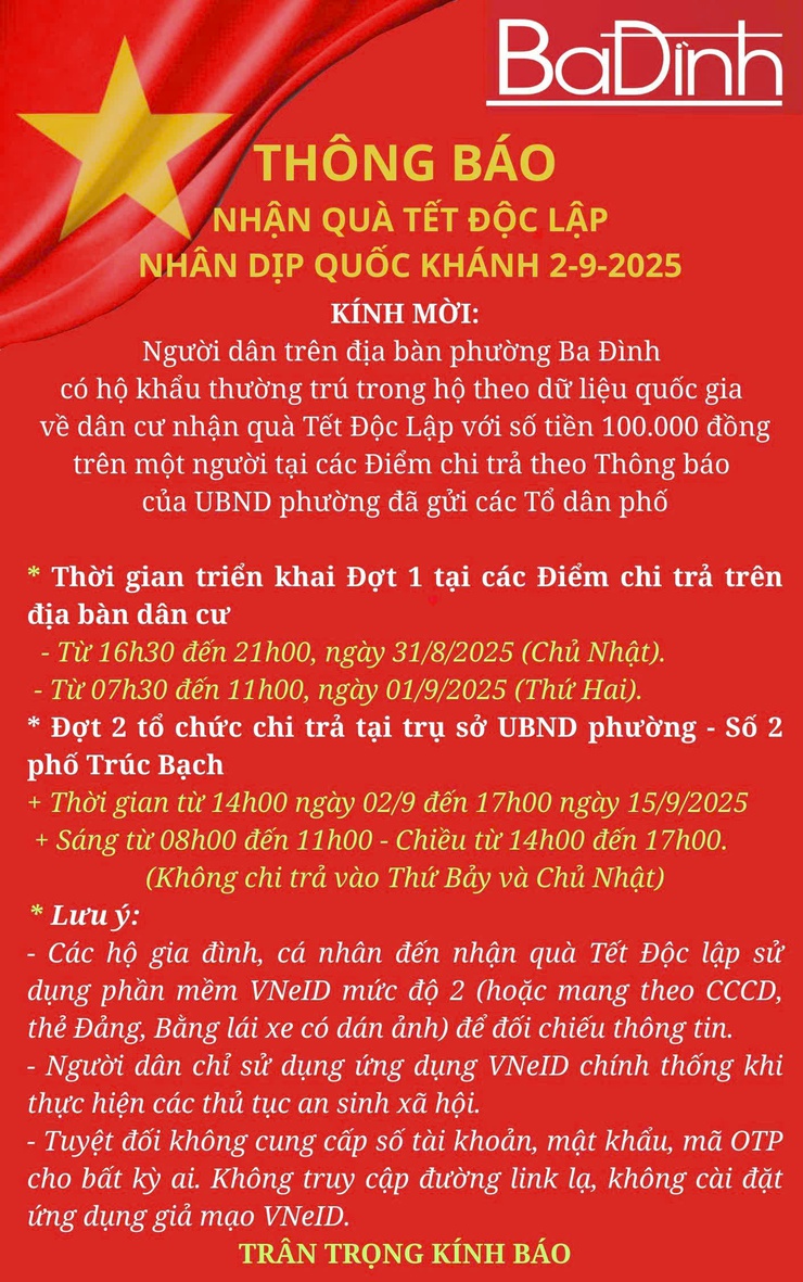 Phường Ba Đình huy động toàn lực để trao quà Tết Độc Lập cho người dân- Ảnh 1.