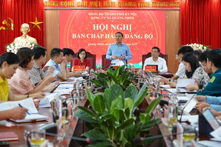 Đảng ủy xã Quang Minh thực hiện quy trình giới thiệu nhân sự tham gia Ban Thường vụ, Ban Chấp hành, Ủy viên Ủy ban Kiểm tra Đảng ủy nhiệm kỳ 2025-2030- Ảnh 3.