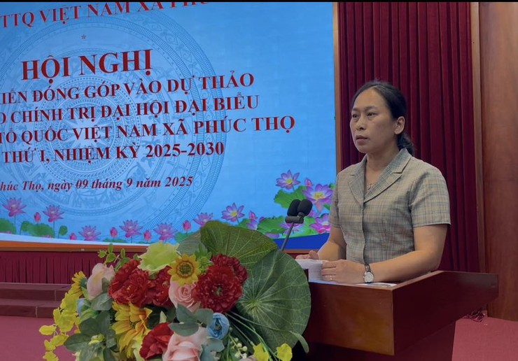 UBMTTQVN xã Phúc Thọ lấy ý kiến góp ý dự thảo văn kiện trình Đại hội Đại biểu MTTQ xã lần thứ I- Ảnh 1.