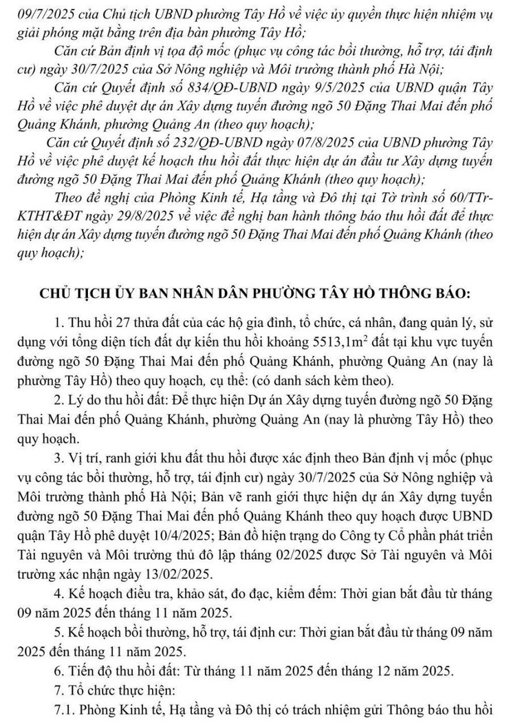 Thông báo thu hồi đất- Ảnh 2.