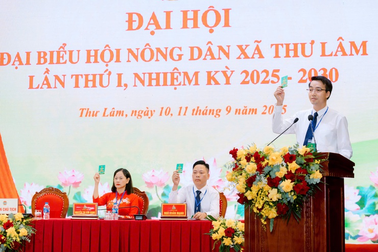 Phiên Nội bộ Đại hội đại biểu Hội Nông dân xã Thư Lâm lần thứ I, nhiệm kỳ 2025-2030.- Ảnh 13.