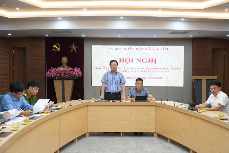 UBND xã Gia Lâm tổ chức giao ban trưởng thôn, tổ trưởng tổ dân phố tháng 9- Ảnh 4.