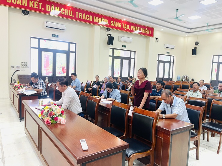 UBND xã Thiên Lộc tổ chức hội nghị làm việc với các hộ gia đình, cá nhân có công trình xây dựng trên đất nông nghiệp trong chỉ giới GPMB để thực hiện dự án: Xây dựng khu đô thị mới G8- Ảnh 5.