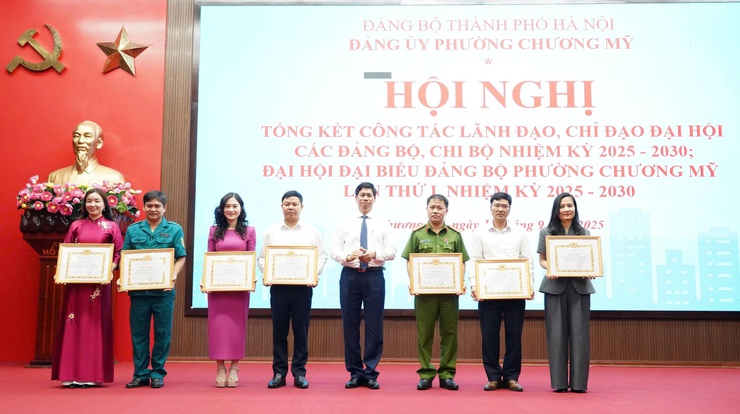 Phường Chương Mỹ tổng kết công tác lãnh đạo, chỉ đạo, triển khai thực hiện Đại hội Đảng bộ, Chi bộ trực thuộc và Đại hội đại biểu Đảng bộ phường Chương Mỹ lần thứ I, nhiệm kỳ 2025-2030- Ảnh 6.