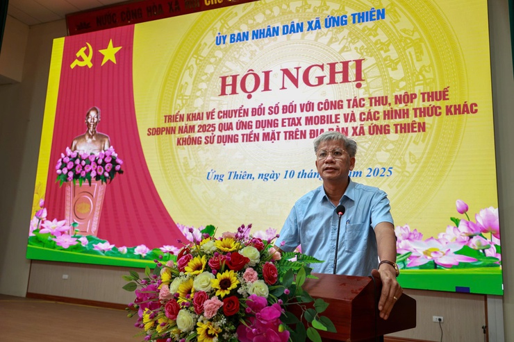 Xã Ứng Thiên triển khai kế hoạch chuyển đổi số trong công tác thu, nộp thuế sử dụng đất phi nông nghiệp năm 2025- Ảnh 2.