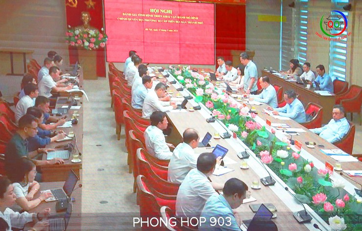 Hội nghị đánh giá tình hình triển khai mô hình chính quyền địa phương 2 cấp trên địa bàn Thành phố Hà Nội- Ảnh 1.
