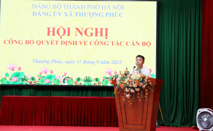 Đảng ủy xã Thượng Phúc tổ chức Hội nghị công bố Quyết định về công tác cán bộ- Ảnh 3.